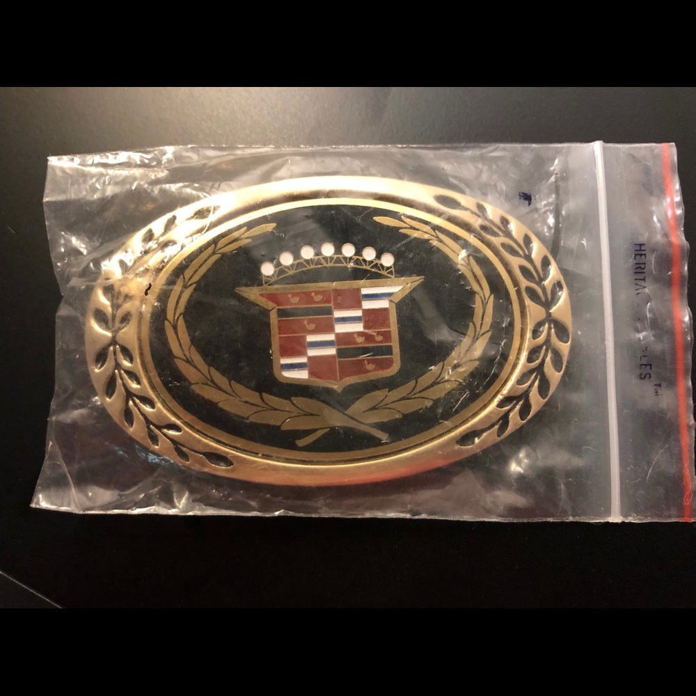 RARE Heritage Cadillac Brass Belt Buckle